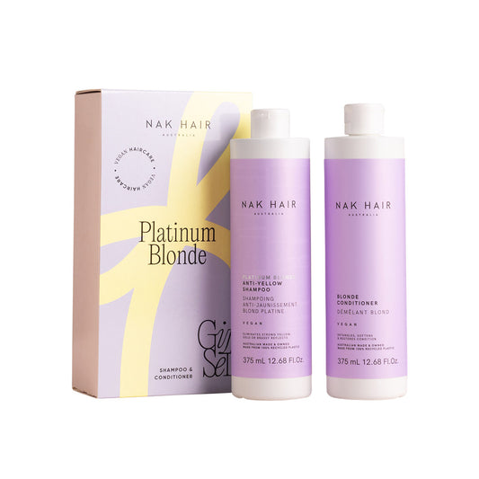 NAK Hair Platinum Blonde 375ml Duo Pack