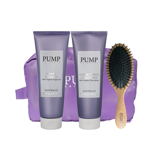 Pump Haircare Blonde Duo + Brush Pack