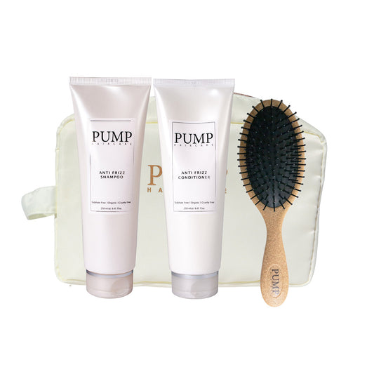 Pump Haircare Anti-Frizz Duo + Brush Pack