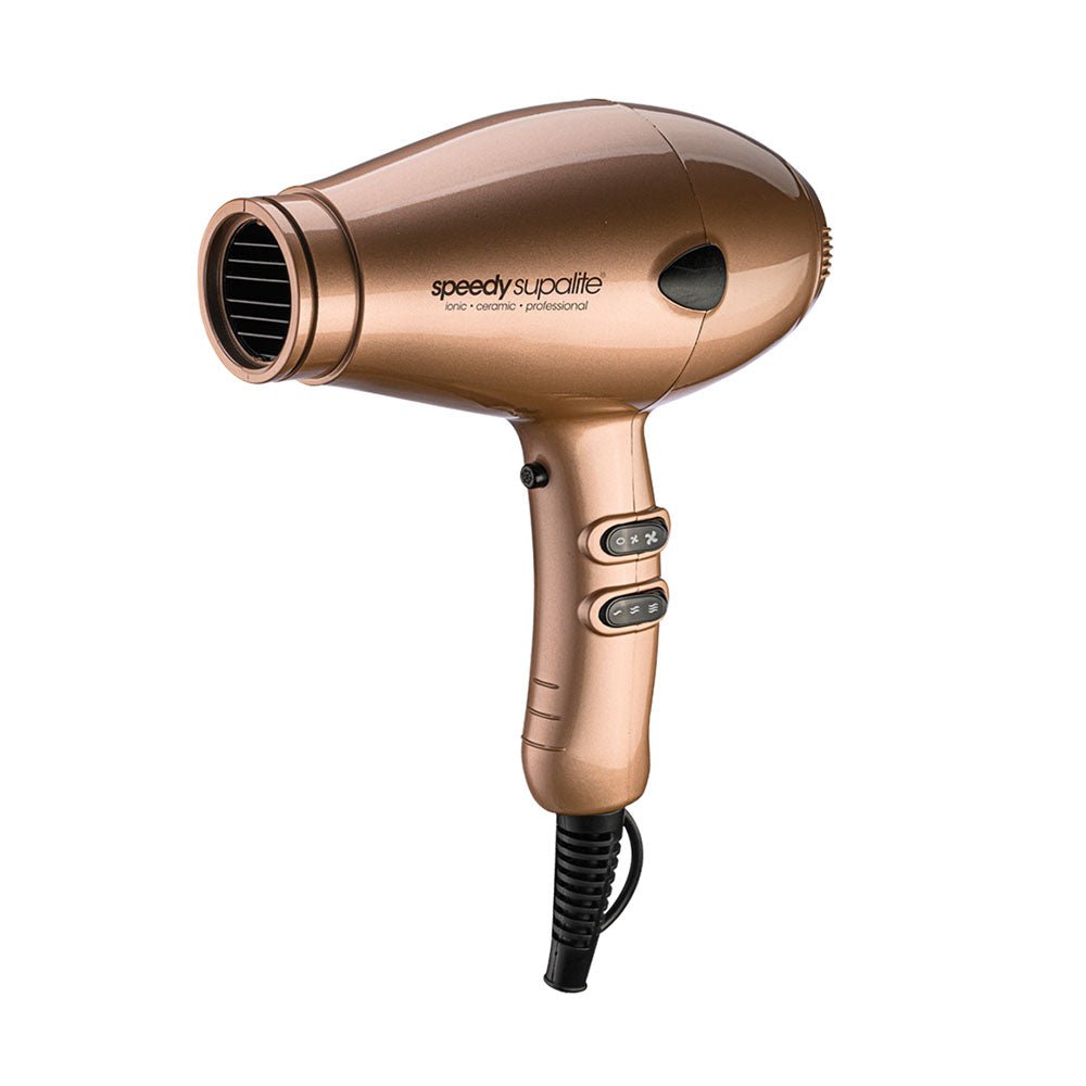 Speedy Supalite Ionic & Ceramic Hairdryer with Diffuser Gold - Price Attack