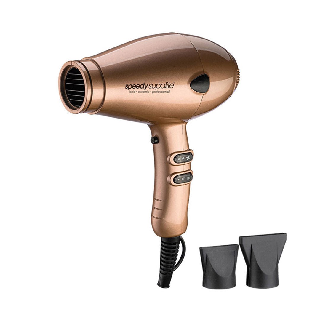 Speedy Supalite Ionic & Ceramic Hairdryer with Diffuser Gold - Price Attack