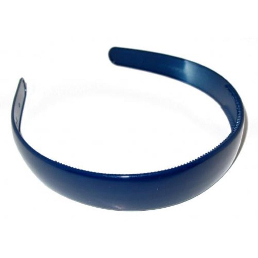 Where on Earth School Hairband Plastic 2.5cm Navy Blue - Price Attack